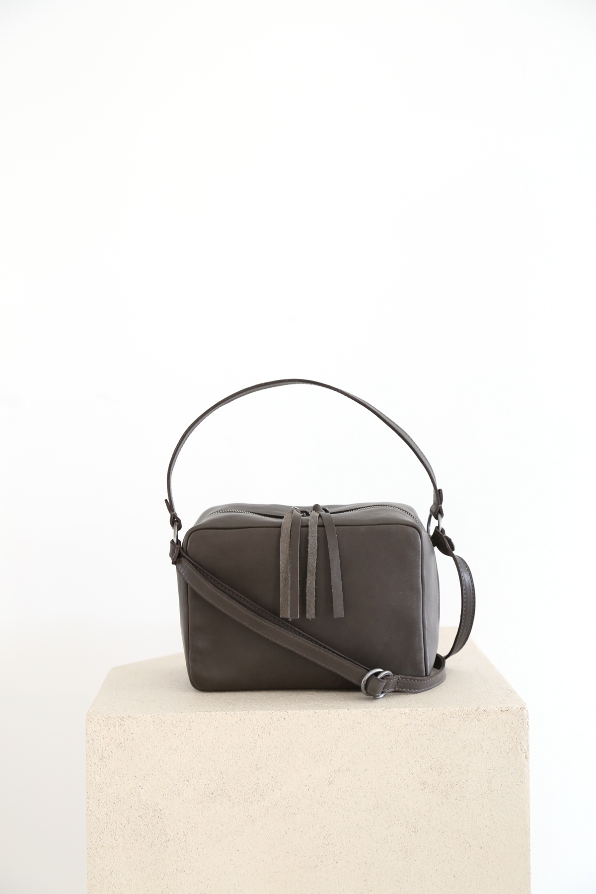 Camera Bag Culatta Soft Gray - Tagliovivo | Artisanal Leather Bags