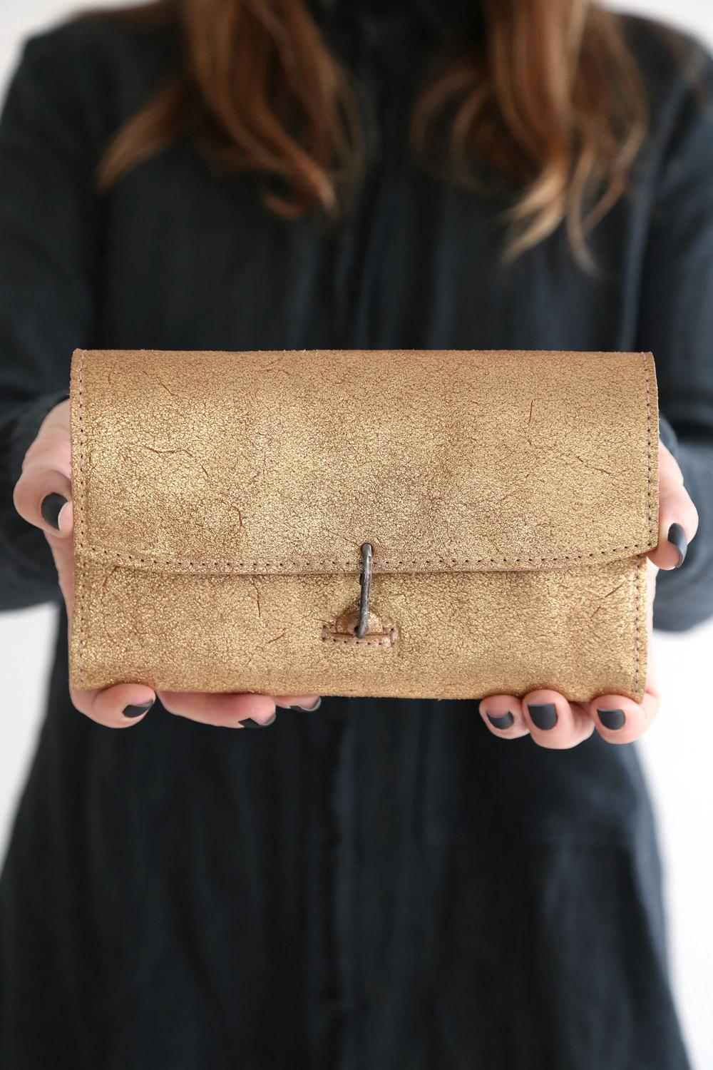 Soffietto Wallet Calf Lux Gold - Tagliovivo | Artisanal Leather Bags