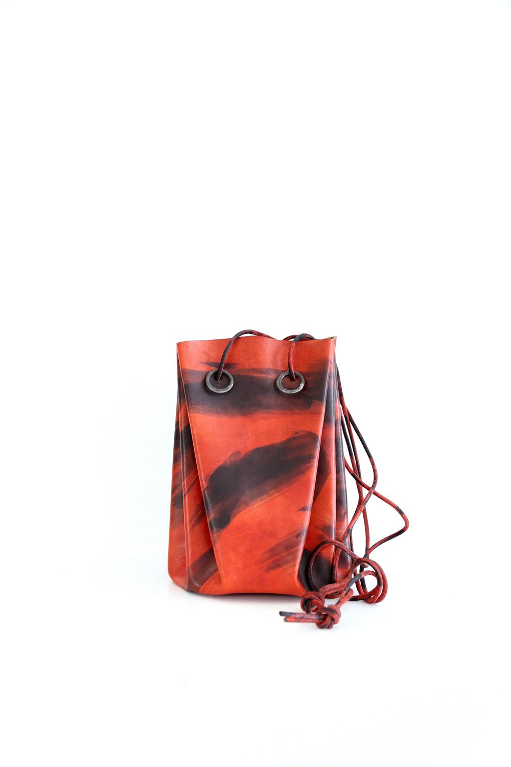 Casper Hand-Dyed Red Black - Tagliovivo | Artisanal Leather Bags